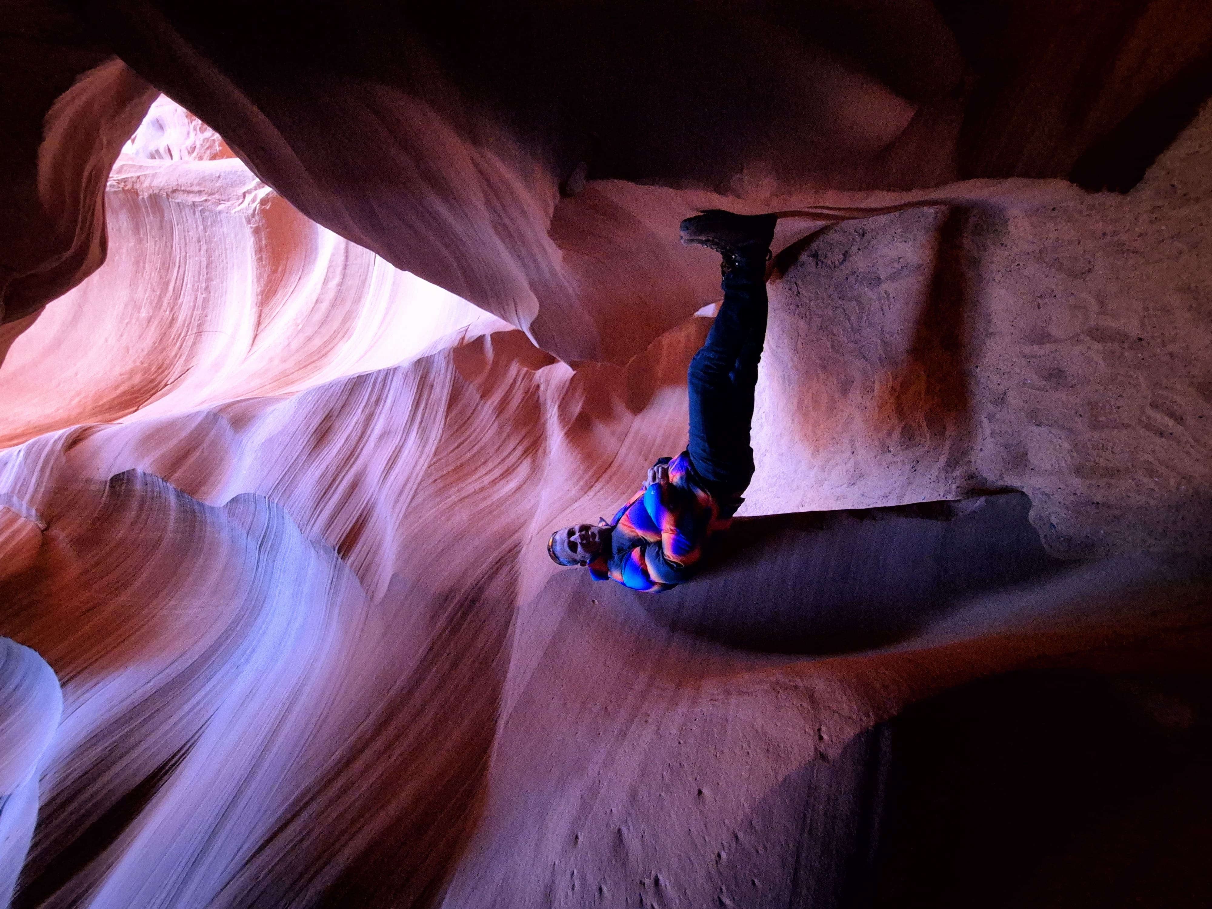 In Antelope canyon